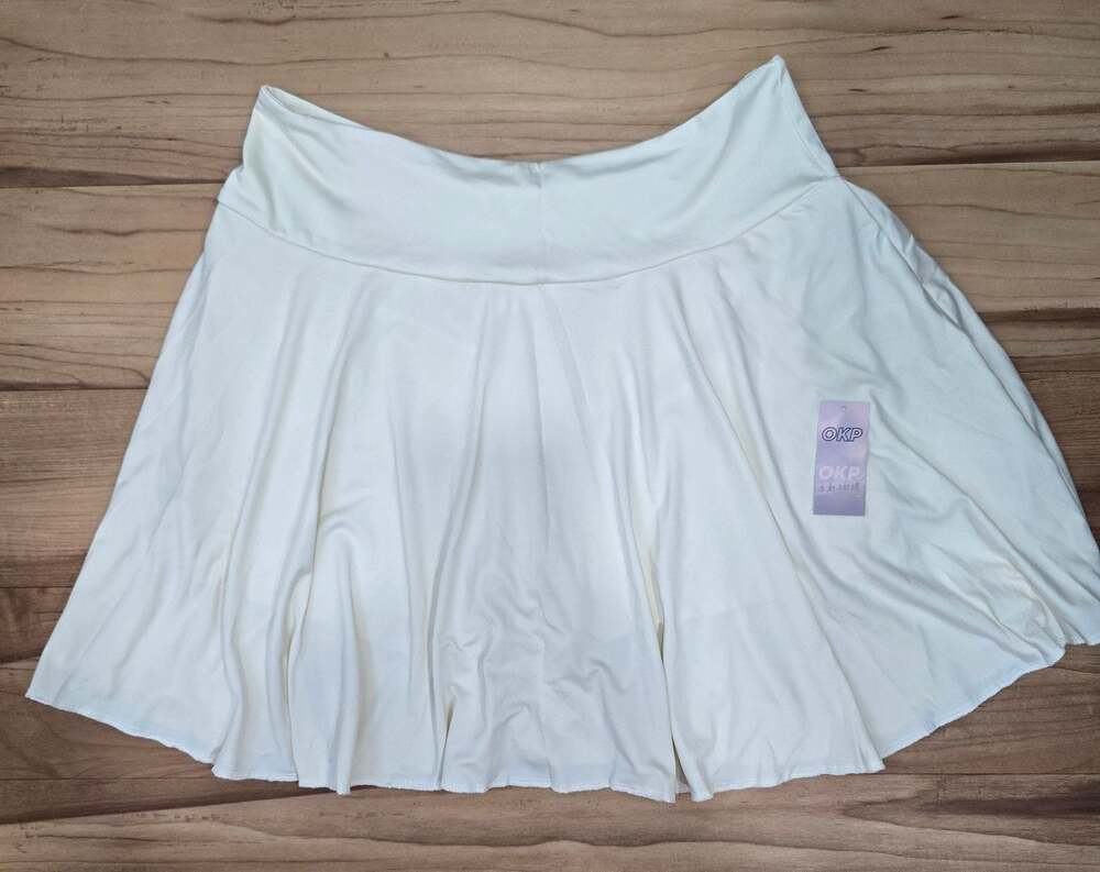 Women's Stretch Quick Dry Yoga Skort Casual Sports Skirt Pants cream color